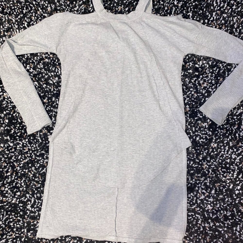 Gray high low top - large by shein